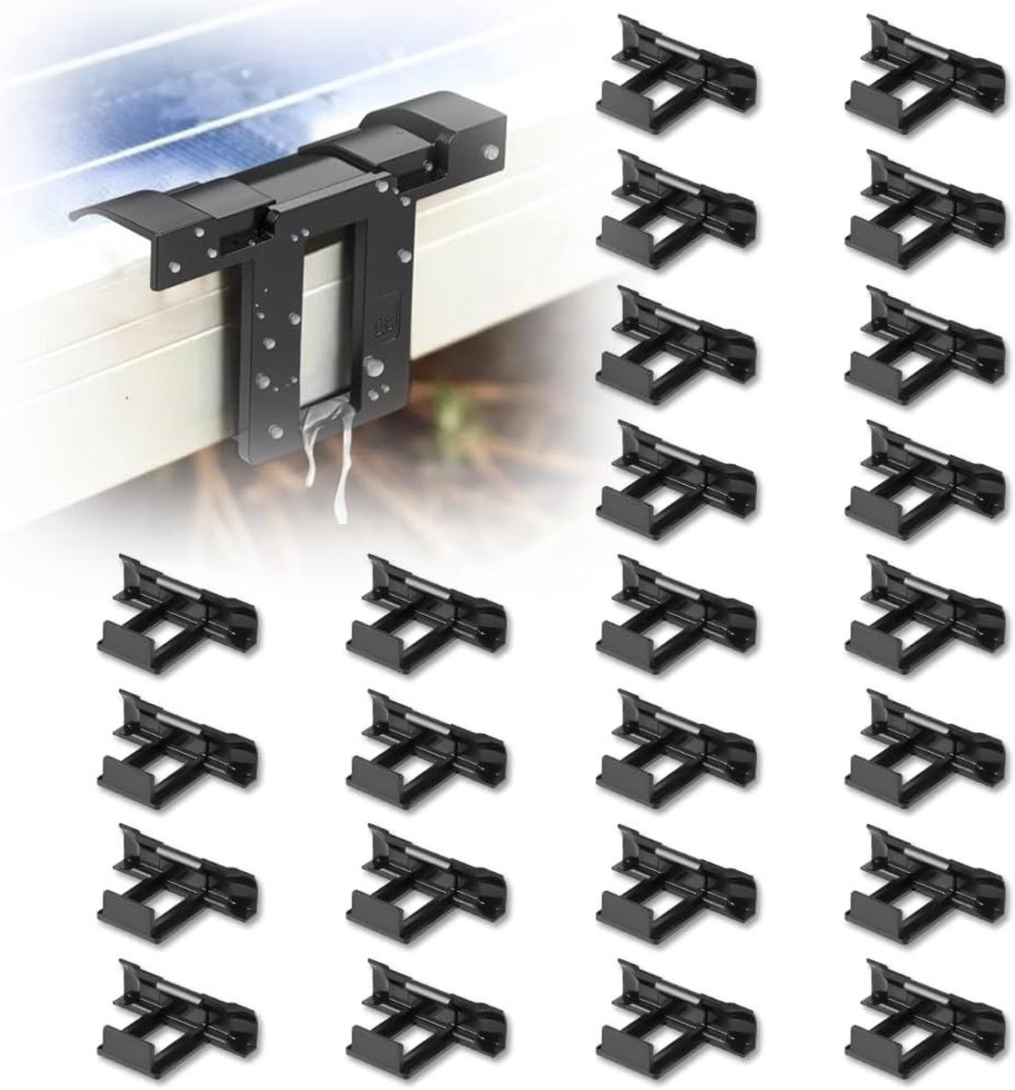 24 Stuks Waterafvoerklemmen voor Zonnepanelen - 30mm Mud Removal Clips voor Efficiënte Reiniging en Afvoer van PV Modules