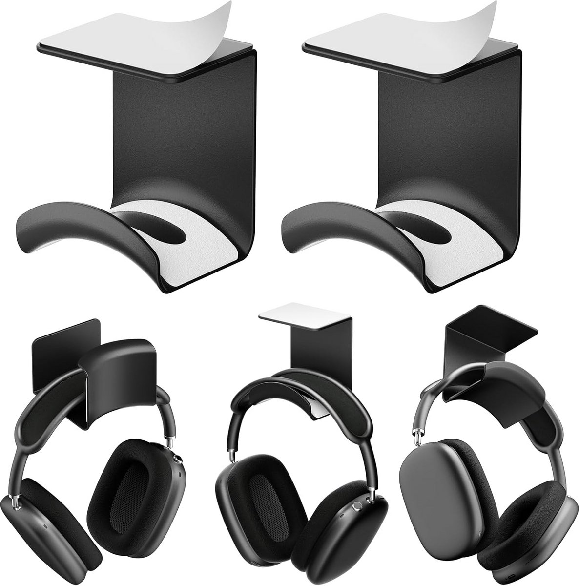 Hoofdtelefoonhouder zelfklevend - Universele koptelefoonstand voor bureau en muur - Tafelhouder voor gaming en over-ear