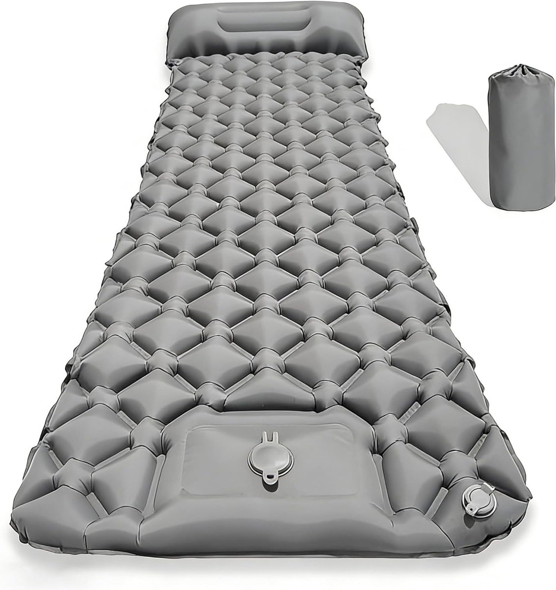 Ultralichte Waterdichte Camping Slaapmat met Voetpomp en Kussen voor Hiking, Strand en Kamperen