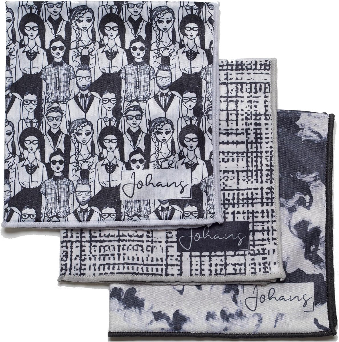 XXL microvezeldoek 30x30 cm - schoonmaakdoek voor smartphone, tablet en bril - set van 3