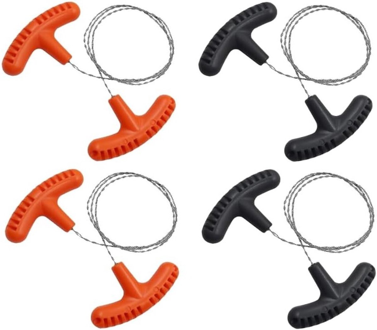 Draagbare metalen draadzaag van 70 cm - 4 stuks roestvrij staal, ideaal voor outdoor survival, kamperen en reizen