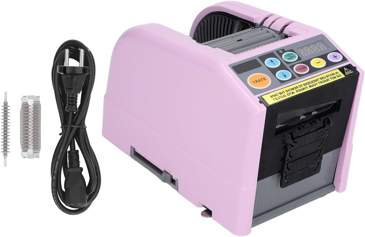 Automatische Tape Dispenser voor Snijden van Tape tot 999mm Lengte en 60mm Breedte, Elektrische Tape Cutter met EU Plug 220-240V