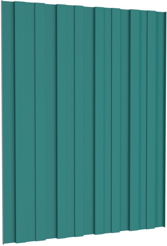 vidaXL - Dakpaneel - 12 - pcs - Groen - 60 - x - 45 - cm - Gegalvaniseerd - staal van VidaXL — afbeelding 5