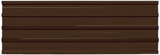 vidaXL - Dakpaneel - 12 - st - Bruin - 129 - x - 45 - cm - Gegalvaniseerd - staal — afbeelding 3