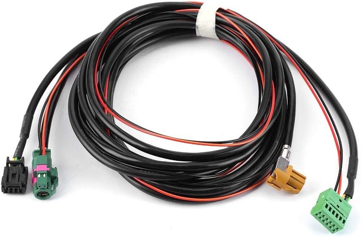 USB AUX Bedrading Harnas voor MIB Connector, Carplay Adapter en Schakelaar voor MQB Voertuigen, Geschikt voor 5G0 035222 E en 5Q0 035724