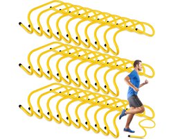 Wettarn Trainingshurdles Snelheid Behendigheid Oefenen 15,2 cm horden Sportoefeningsapparatuur voor alle doeleinden voor springen en racen, PE-voetbalveld, plyometrische training (30 stuks, 40 x 20 x