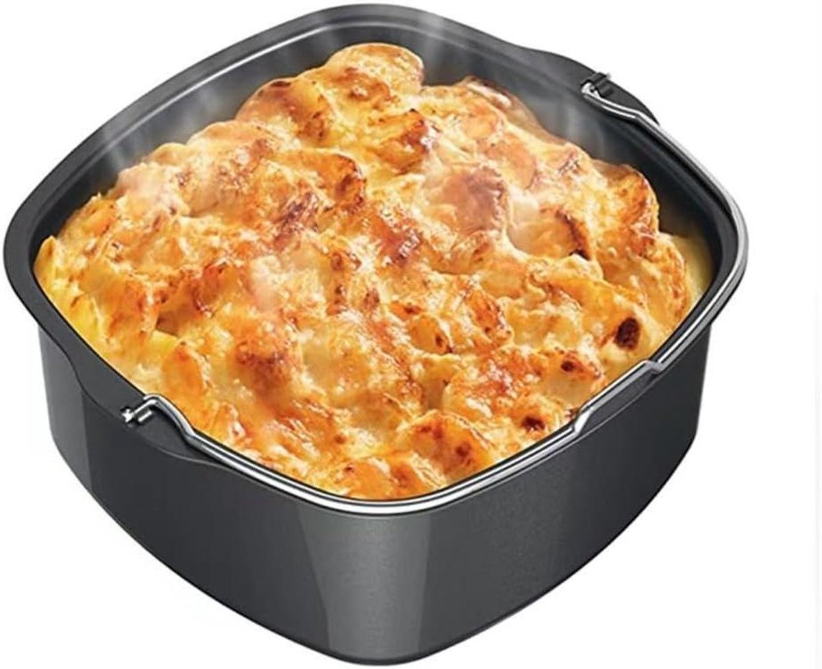 Cakemanden Set - Bakvormen - Bakken in friteuse - Vierkant ontwerp - Meerdere maten - Zwart