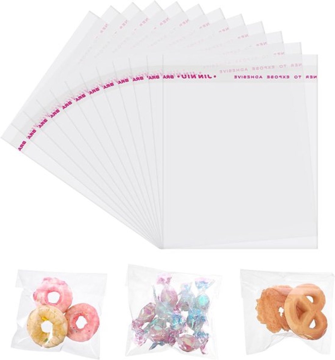 200 stuks Zelfsluitende koekjeszakjes van 10x8cm voor Geschenken en Verpakkingen