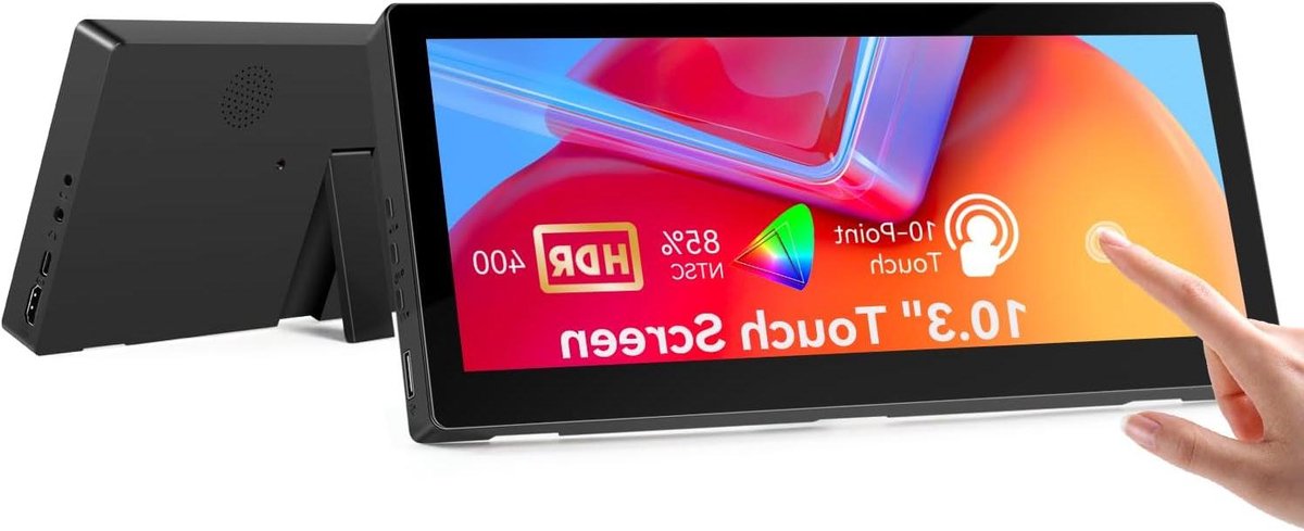 Draagbare Monitor - Secundair Scherm - Productiviteit Verhogend - 10 Punts Touch - 103 Inch - Zwart