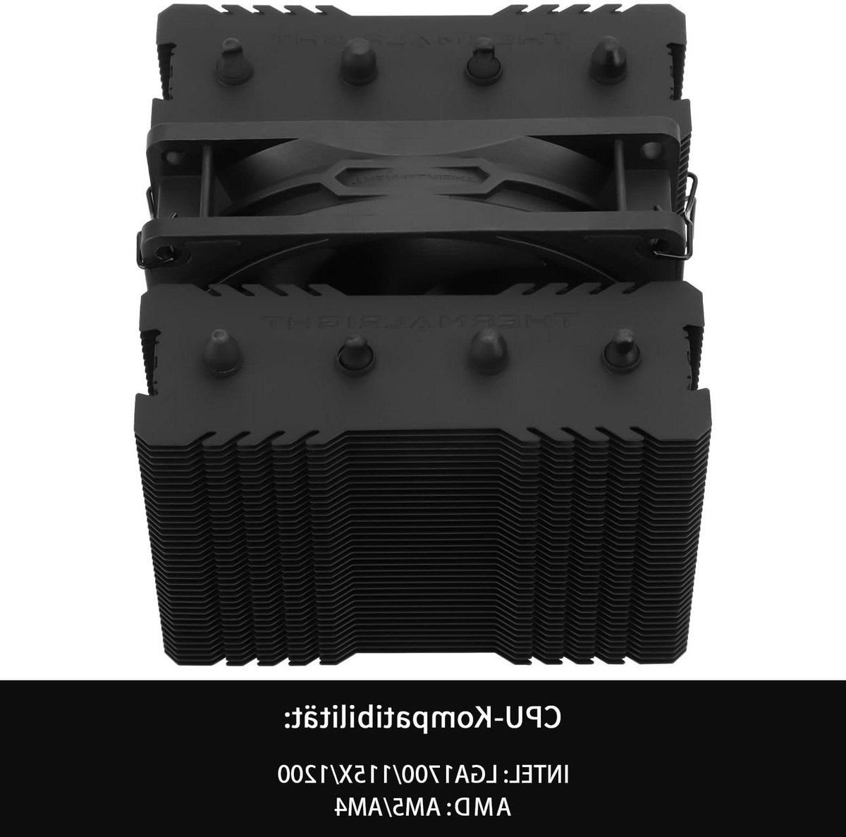 CPU Luchtkoeler - Dubbele Toren - Computer Koelen - Compact Ontwerp - 110 mm Hoogte - Zwart