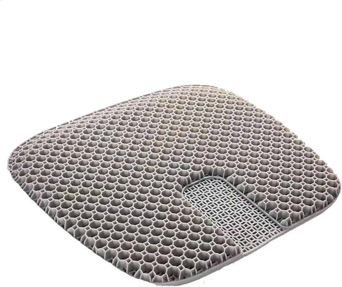 Autostoel Kussen - Zitkussen Auto - Comfortabel Rijden - Honingraatstructuur - 46 x 43 cm 