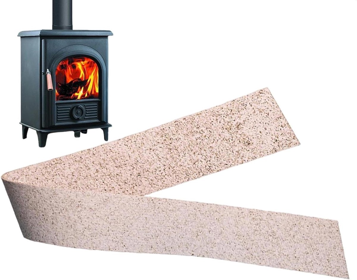 Houtkachel afdichting - Oven pakking - Efficiëntie verbeteren - Uitbreidbaar grafiet - Verschillende maten - Zwart