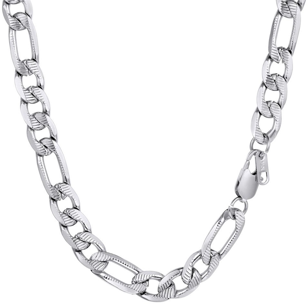 aladdien - Heren halsketting - Figaroketting - Roestvrij staal - 5/6/7/10 mm - Hip hop stijl - Duurzaam en stijlvol - Unisex