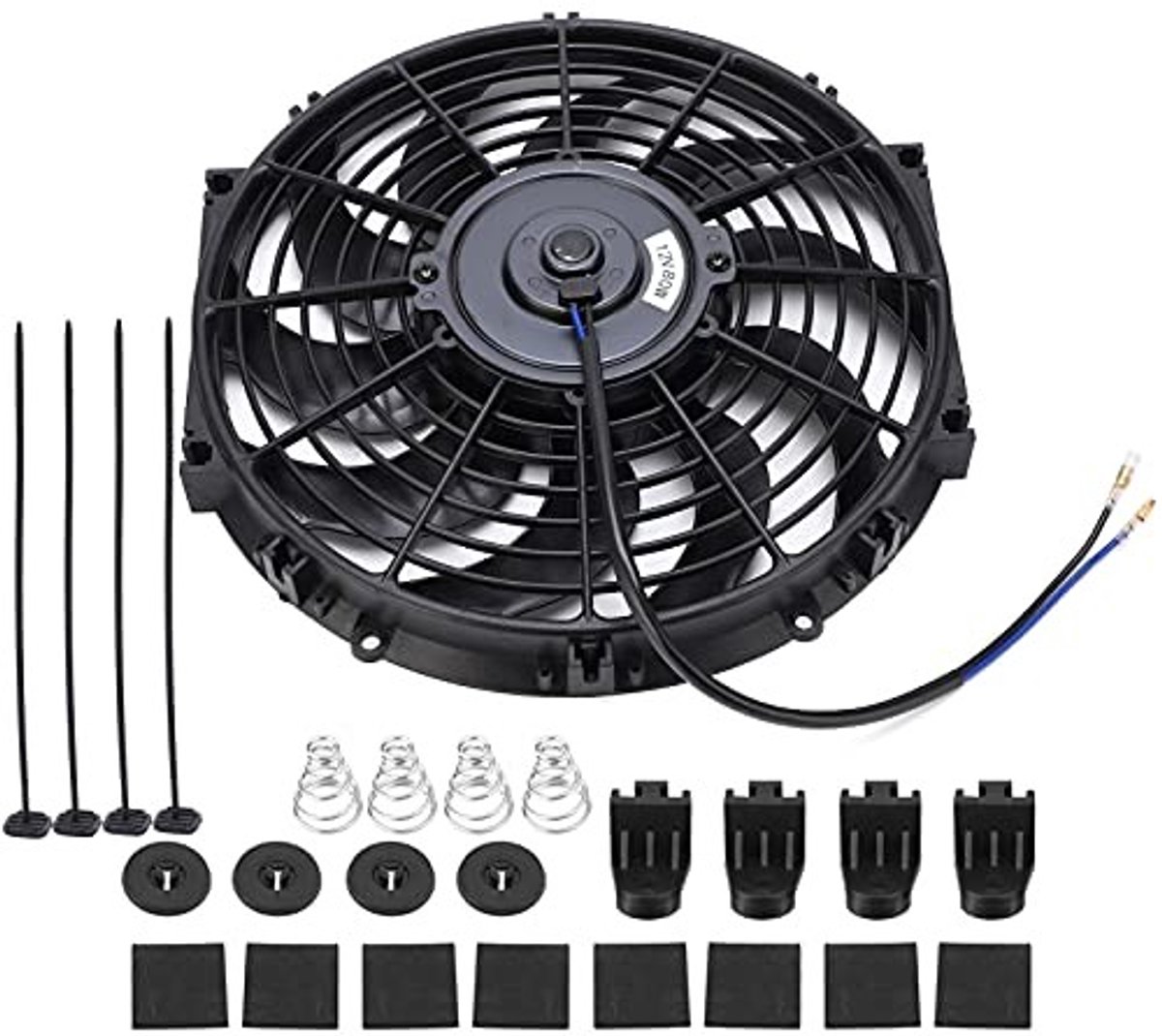 12 inch Auto Koelventilator - Krachtige Push-Pull Ventilator - Universeel - Efficiënte Koeling - Voor Radiatoren - Slank Ontwerp