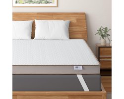 BedStory Topper 90 x 200 cm, 7.5 cm, H3 and H4 Topper Made of Gel Memory Foam, Breathable Mattress Topper for Box Spring Bed, Caravan, Sofa Bed, Washable, Oeko-Tex and CertiPUR-US Certified