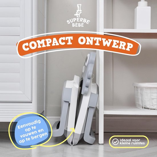 Opvouwbaar Babybad met Thermometer & Badkussen - inclusief badstandaard — afbeelding 3