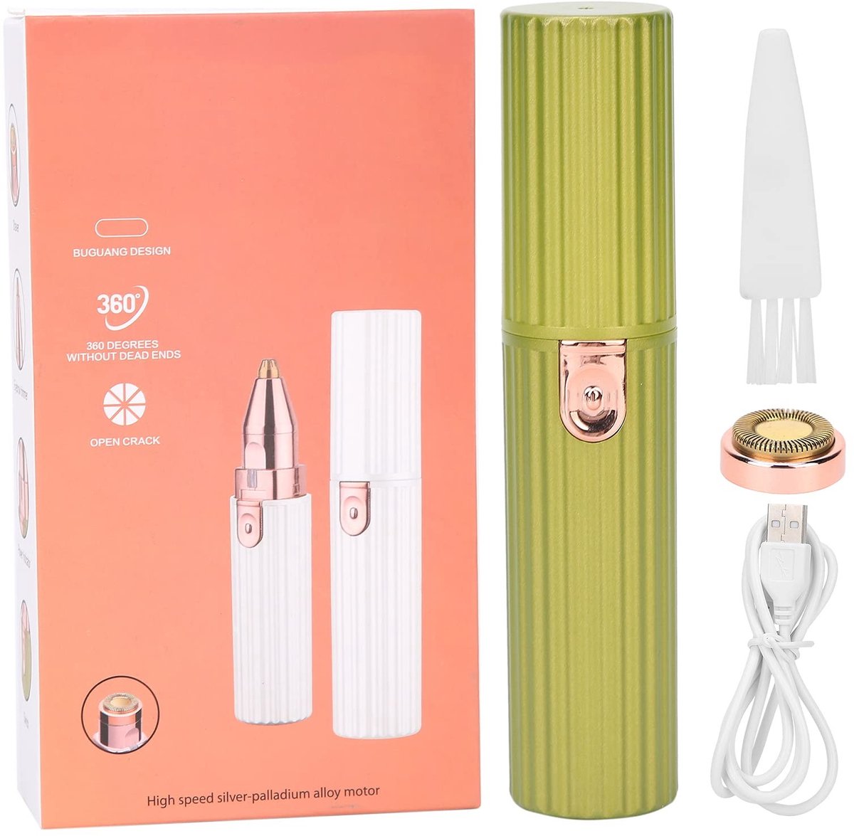 ONF3 - Draagbare Elektrische Wenkbrauw Trimmer - Pijnloos Epilator - Compact en Lichtgewicht - Gezichtshaar Remover - Geschikt voor Mannen en Vr...