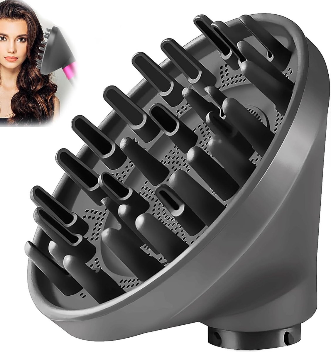 Verwisselbare diffuser voor Airwrap Styler en föhn, ideaal voor styling en drogen van haar