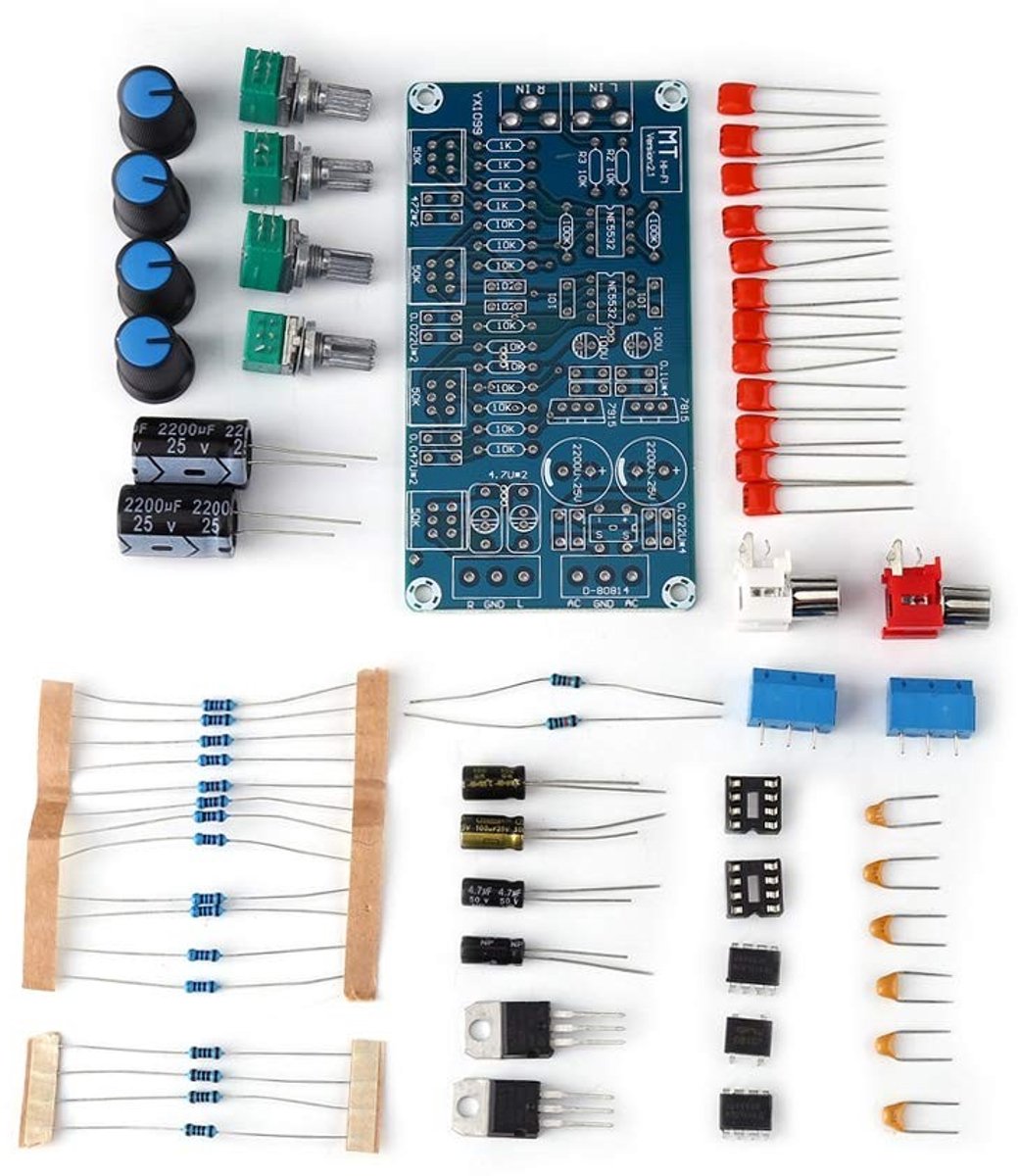 aladdien Preamp Amplifier - Volume Control DIY Set - Hoogwaardige prestaties - Compact formaat - Geluidsversterker - Ideaal voor audiofielen -...