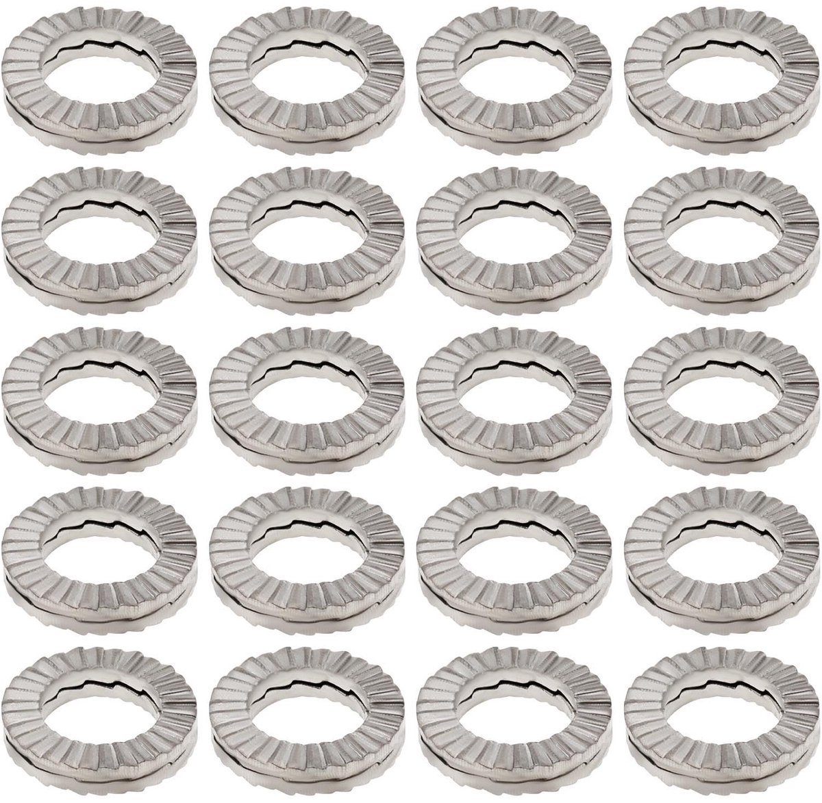 aladdien - M6 sluitringen - dubbele rij borgringen - verbeterde stabiliteit - buitendiameter 10,8 mm - drukverdeling - 20 stuks - geschikt voor dive..