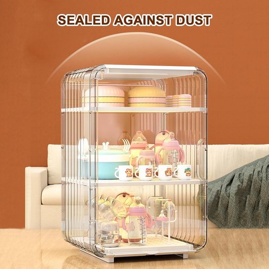 Fles Organizer - Baby Artikelen - Netjes Opbergen - Stapelbaar Ontwerp - 39.5x25x24cm - Wit — afbeelding 2