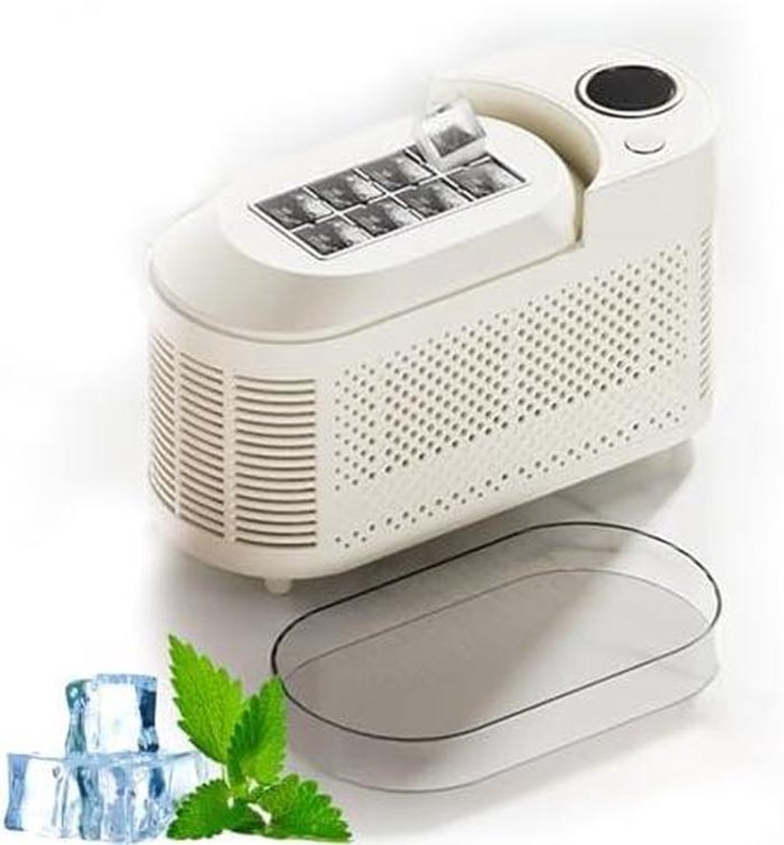 Draagbare ijsmachine - Mini ijsmaker - Dranken Koelen - 8 ijsblokjes per cyclus - 216 cm - Zwart