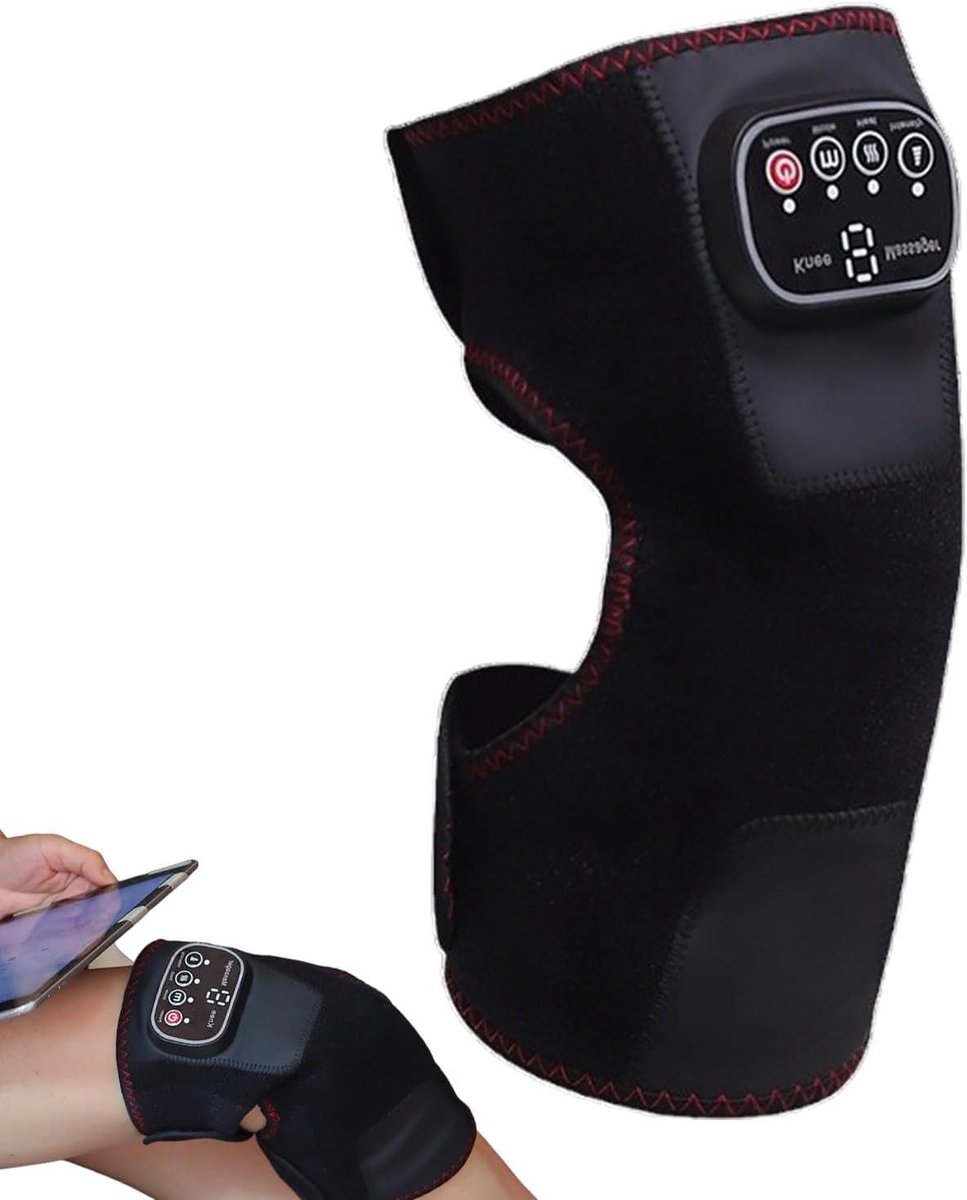 Gewrichtsmassager - Warmte Vibratie - Spierontspanning - Verstelbare Temperatuur - 15 x 13 cm - Grijs