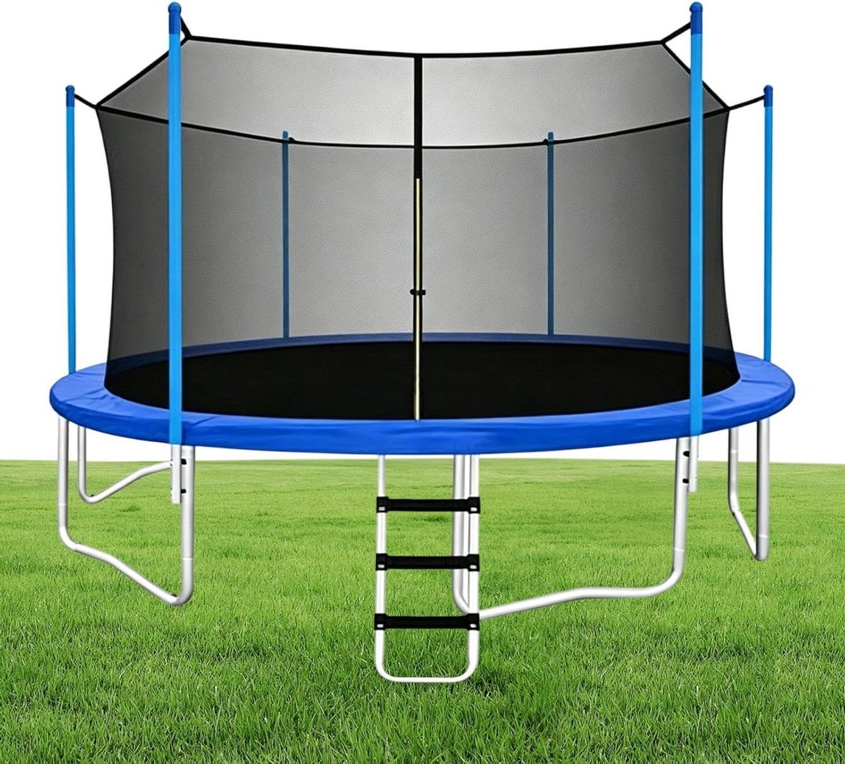 Veiligheidsnet Trampoline - Trampoline Omheining - Buiten Spelen - Snelle Installatie - 14 Voet - Zwart