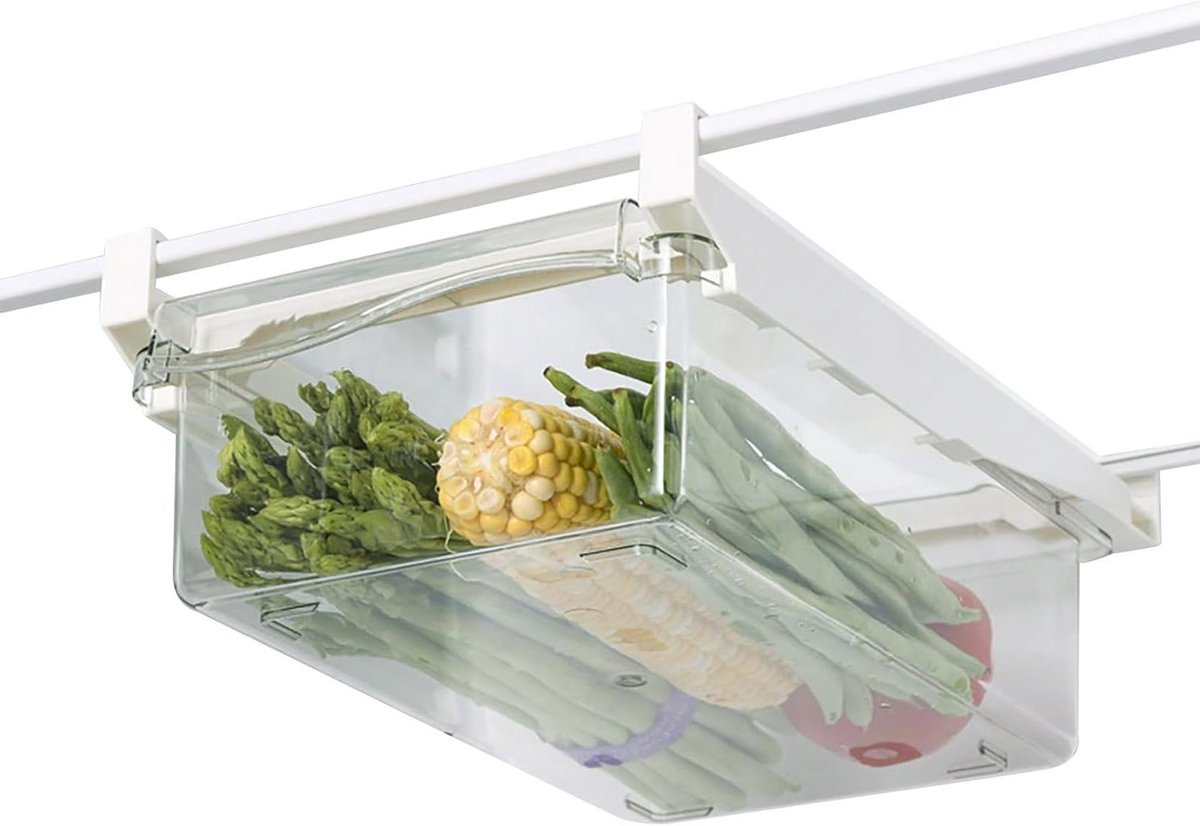 Koelkast Bin Koelkast Lade Organisator Multifunctioneel Plastic Food Storage Opbergcontainer voor de keuken Organisatie van 12,01 x 7,80 x 3,74 inch
