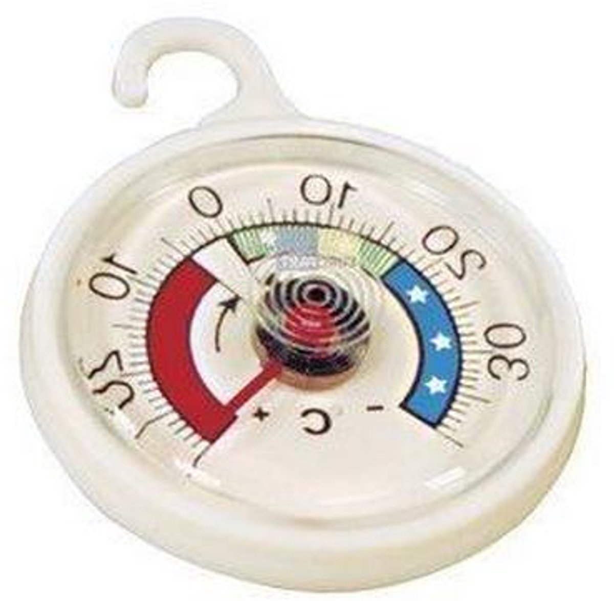 Koelkast Thermometer - Vriezer Meter - Temperatuur Bewaken - Kwikvrij Bimetal - 2 Stuks - Zilverkleurig