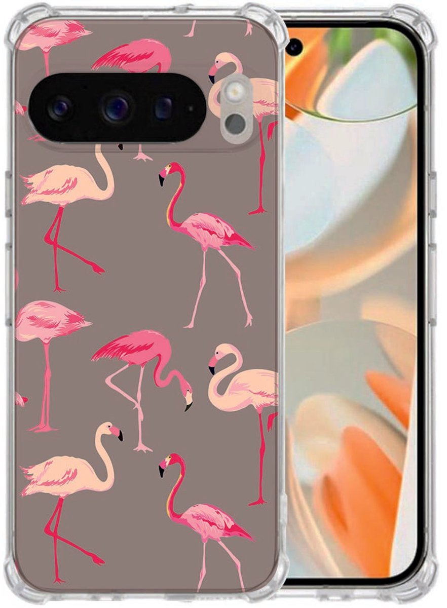 Google Pixel 10 Pro XL TPU Back Cover Flamingo Schokbestendig
