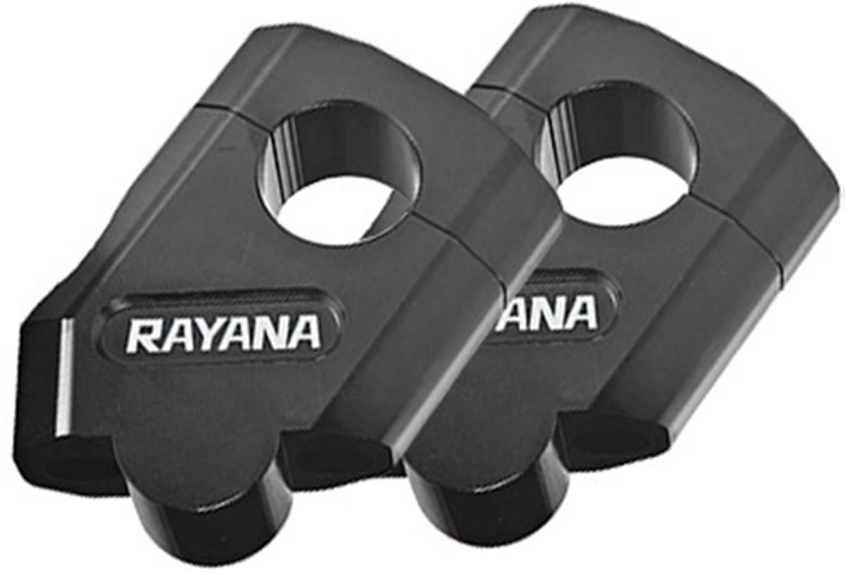 Motorfietsstuurverhogers Zwart Diameter 22mm (1 paar)