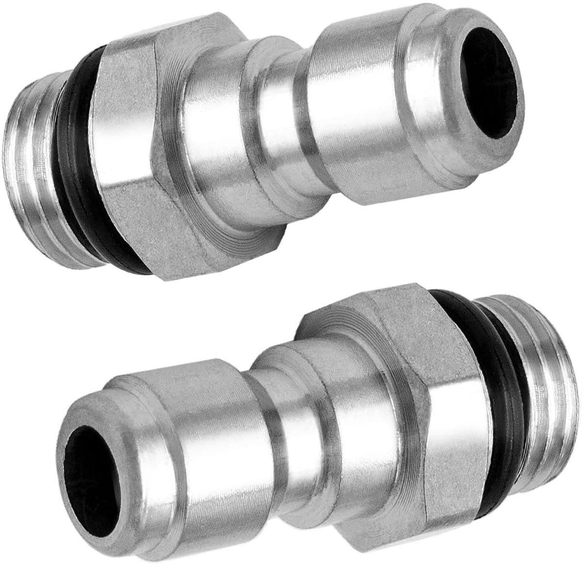 aladdien - RVS Male Thread Coupling Plug - Hoge druk verbinding - Snelle aansluiting - Voor hogedrukreinigers - Duurzaam en betrouwbaar - Geschikt v...