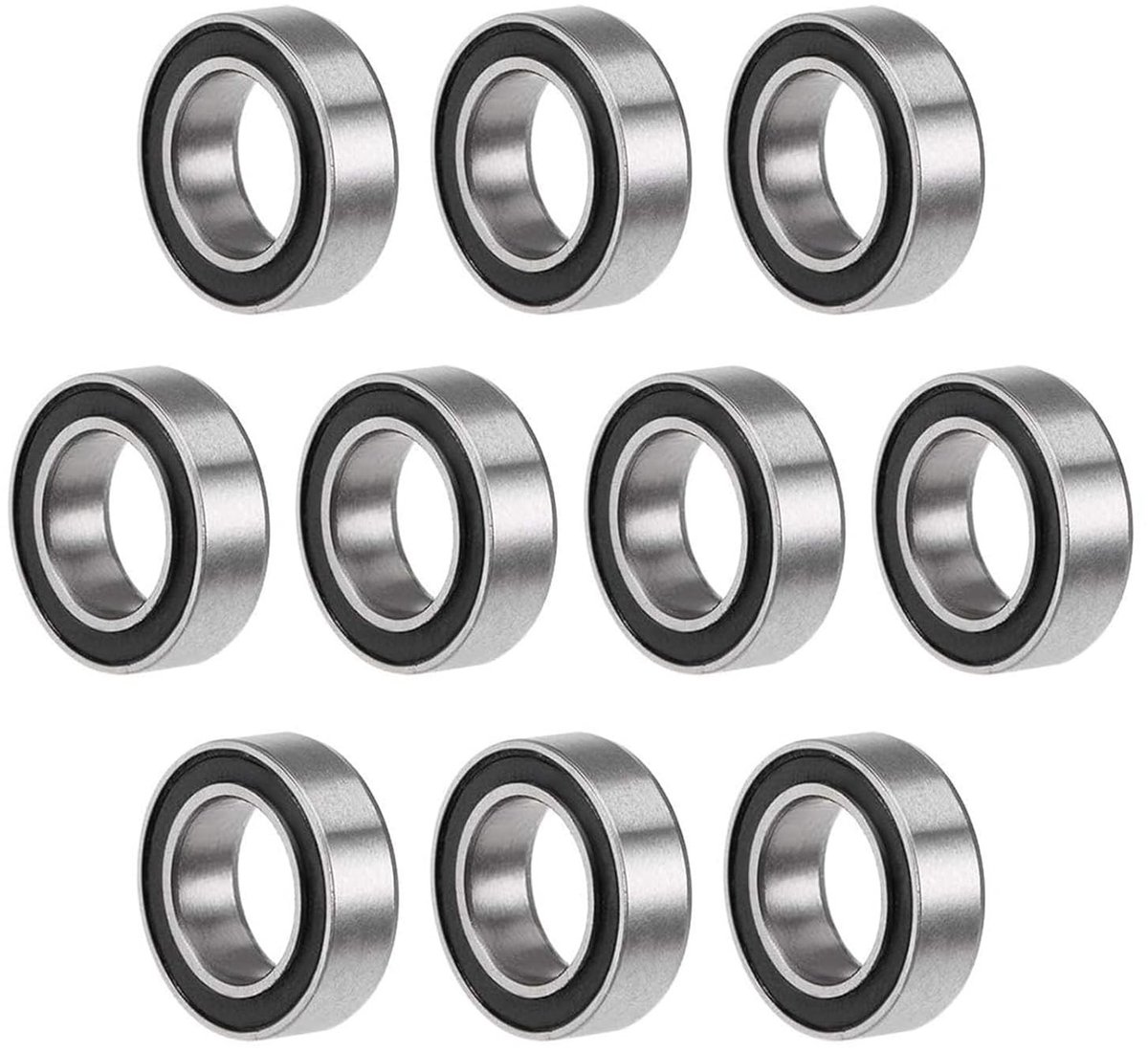 ONF3 - Kogellagers - 10 Stuks - 6mm x 10mm x 3mm Rubber Afgedicht - Duurzaamheid - Lagerprestaties - Ideaal voor diverse toepassingen - Geschikt...