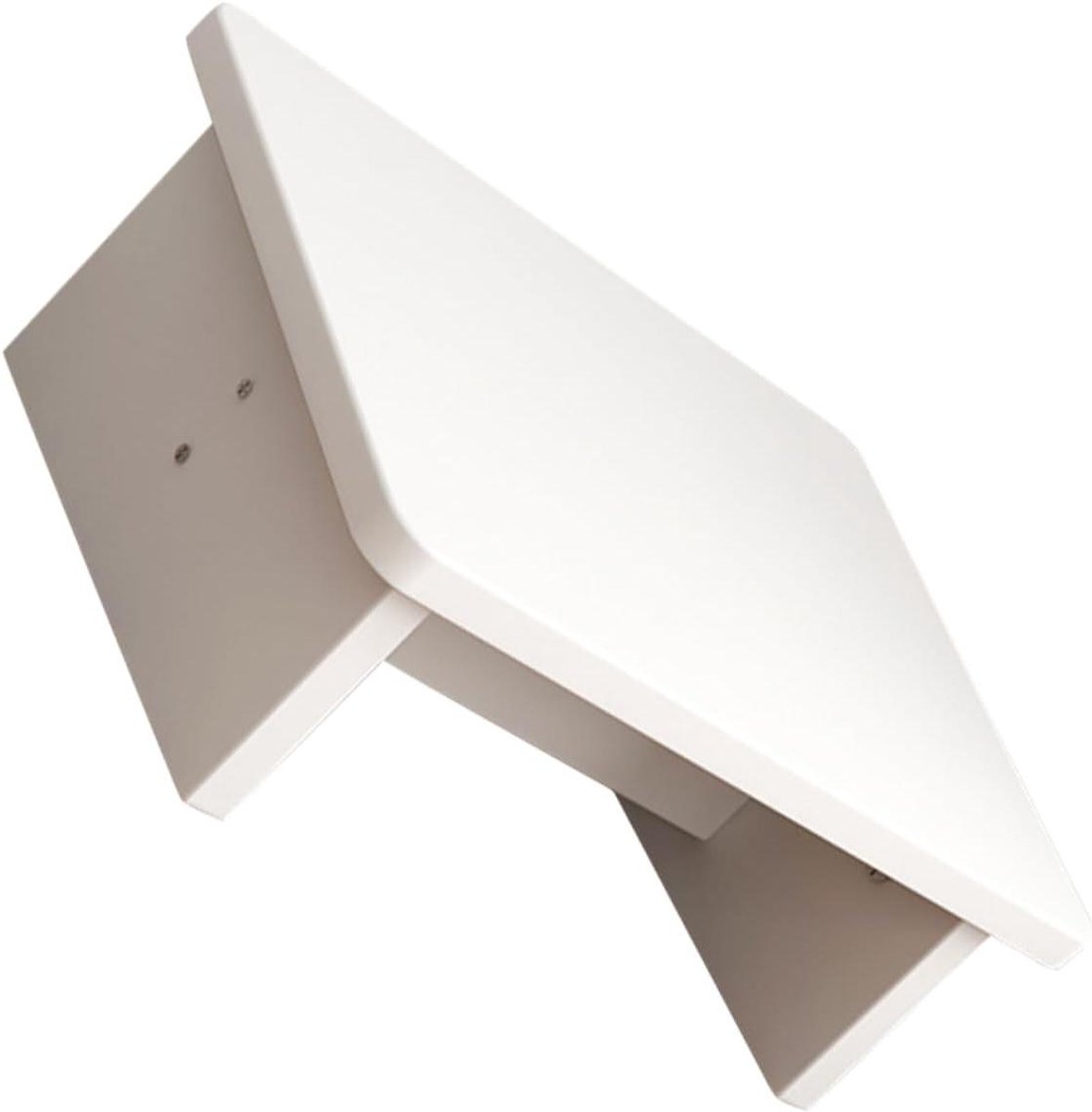 Houten Voetenbank - Ondersteunend Krukje - Comfortabel Zitten - Ergonomisch Ontwerp - 30 x 30 x 30 cm - Wit