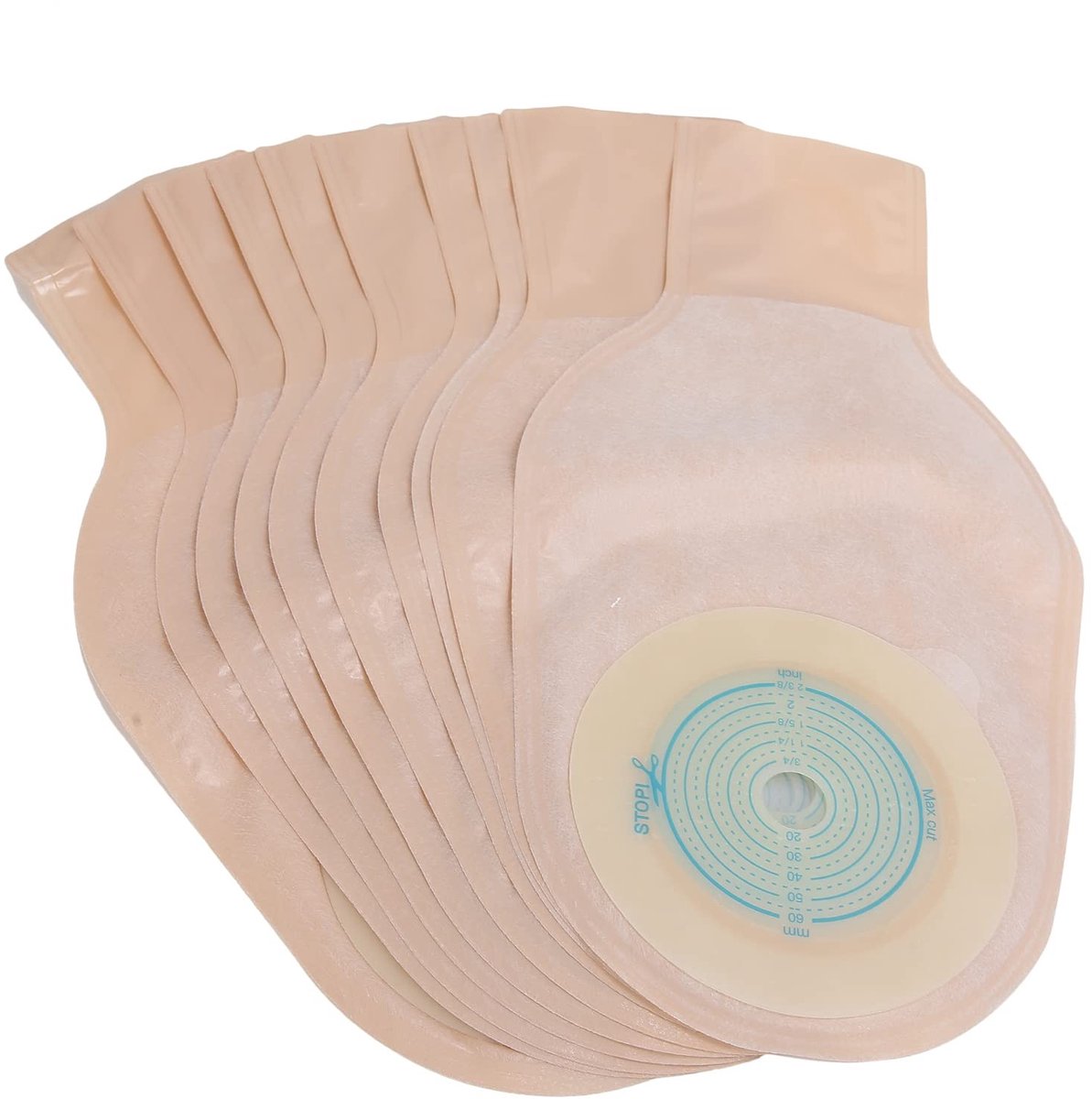 ONF3 - Colostomy Bag - Wegwerptassen voor Colostomie - 10 Stuks - Comfortabel en Hygiënisch - Ideaal voor Reizen - Geschikt voor Alle Gebruikers...