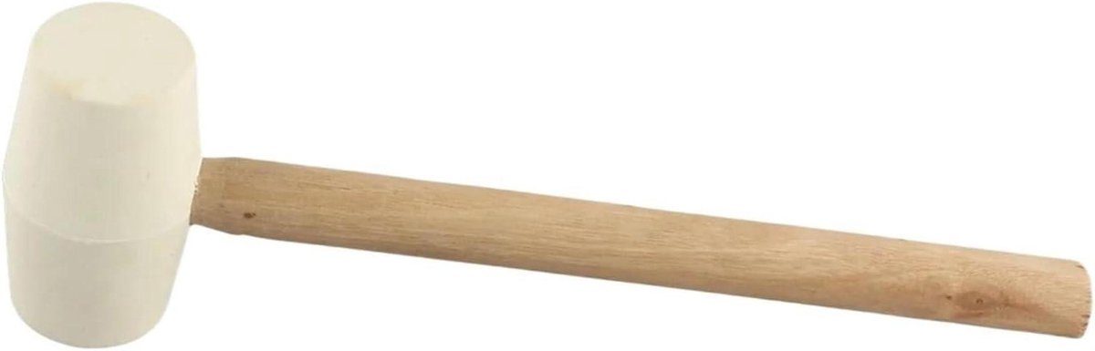 Rubberen Hamer - Zachte Moker - Tegels Plaatsen - Natuurlijk Rubber - 26 cm - Wit