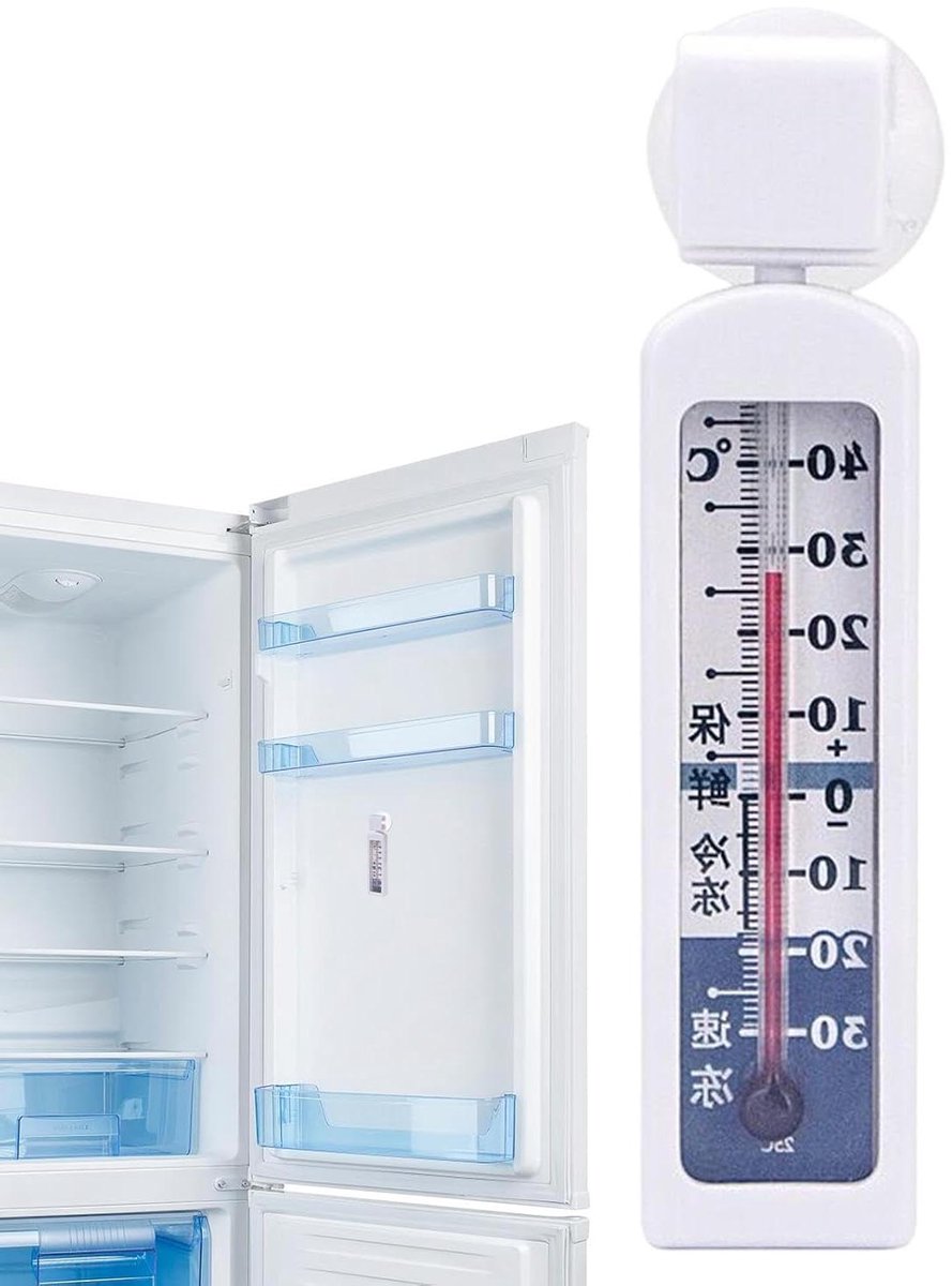 Koelkast Thermometer - Vriezer Monitor - Voedsel Vers Houden - Directe Temperatuur Weergave - 9 x 2 x 1 cm