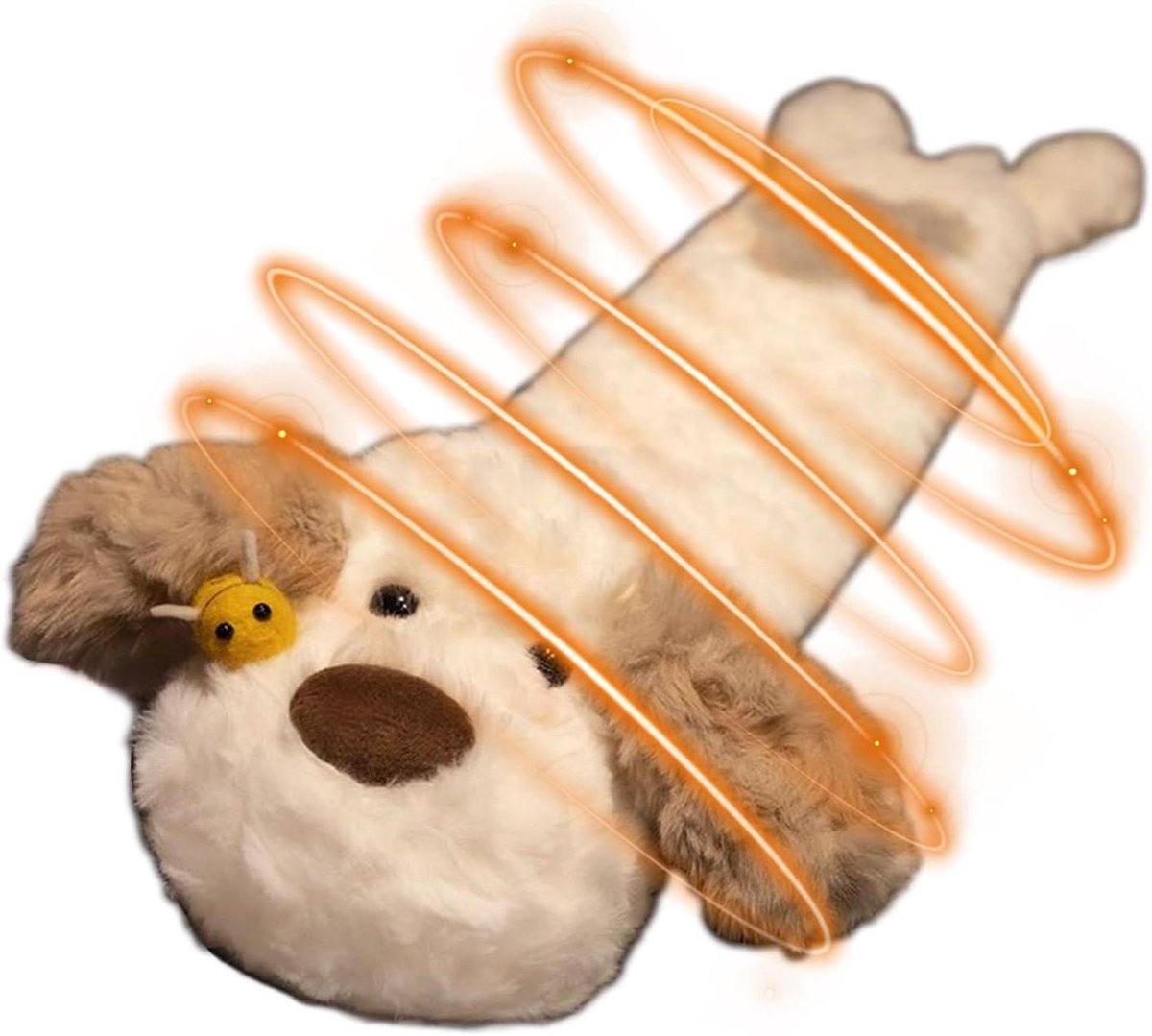 Warmwaterkruik met hoes - Zachte kruik - Warmte en comfort - Huidvriendelijke pluche - 75 cm lang - Wit