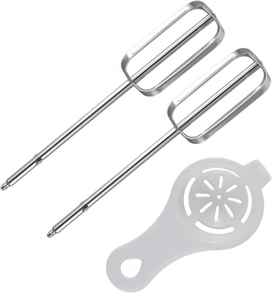 Mixer Opzetstukken - Kloppers Set - Beslag Maken - Roestvrij Staal - 2 Stuks - Zilver van Merkloos — afbeelding 2