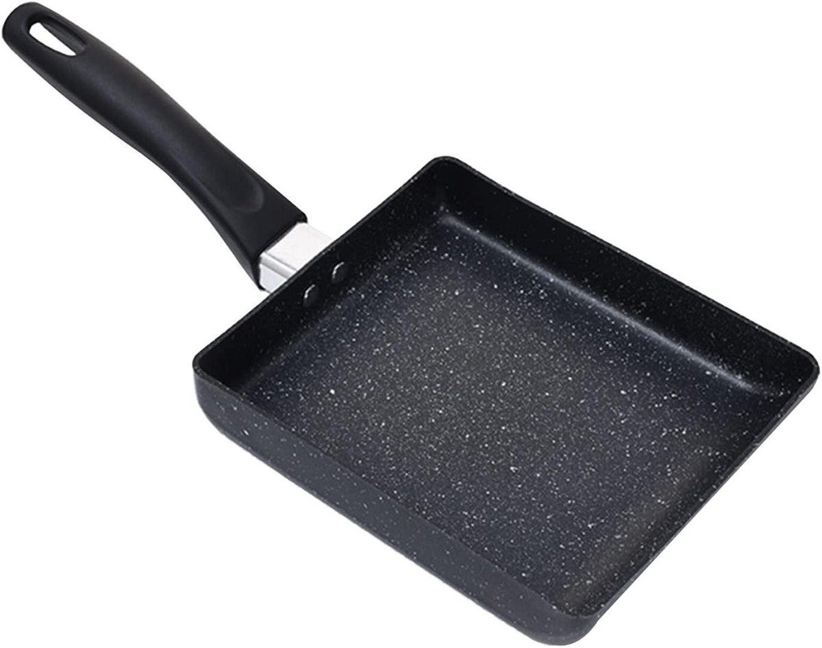 Mini Koekenpan - Omelet Pan - Ontbijt Maken - Non-stick Coating - 13x18cm - Zwart