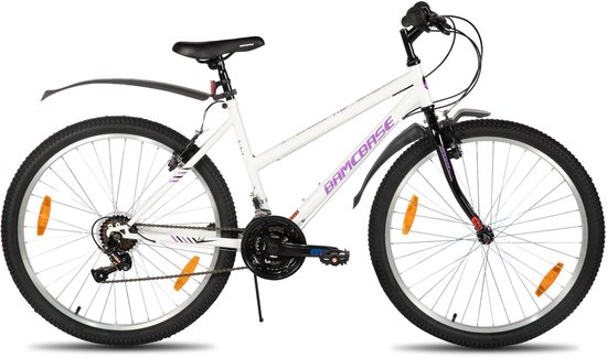 HILAND Mountainbike 26 Inch - Meisjes & Dames MTB - 18 Versnellingen - Stevig Staal - V-brakes van Hiland — afbeelding 2