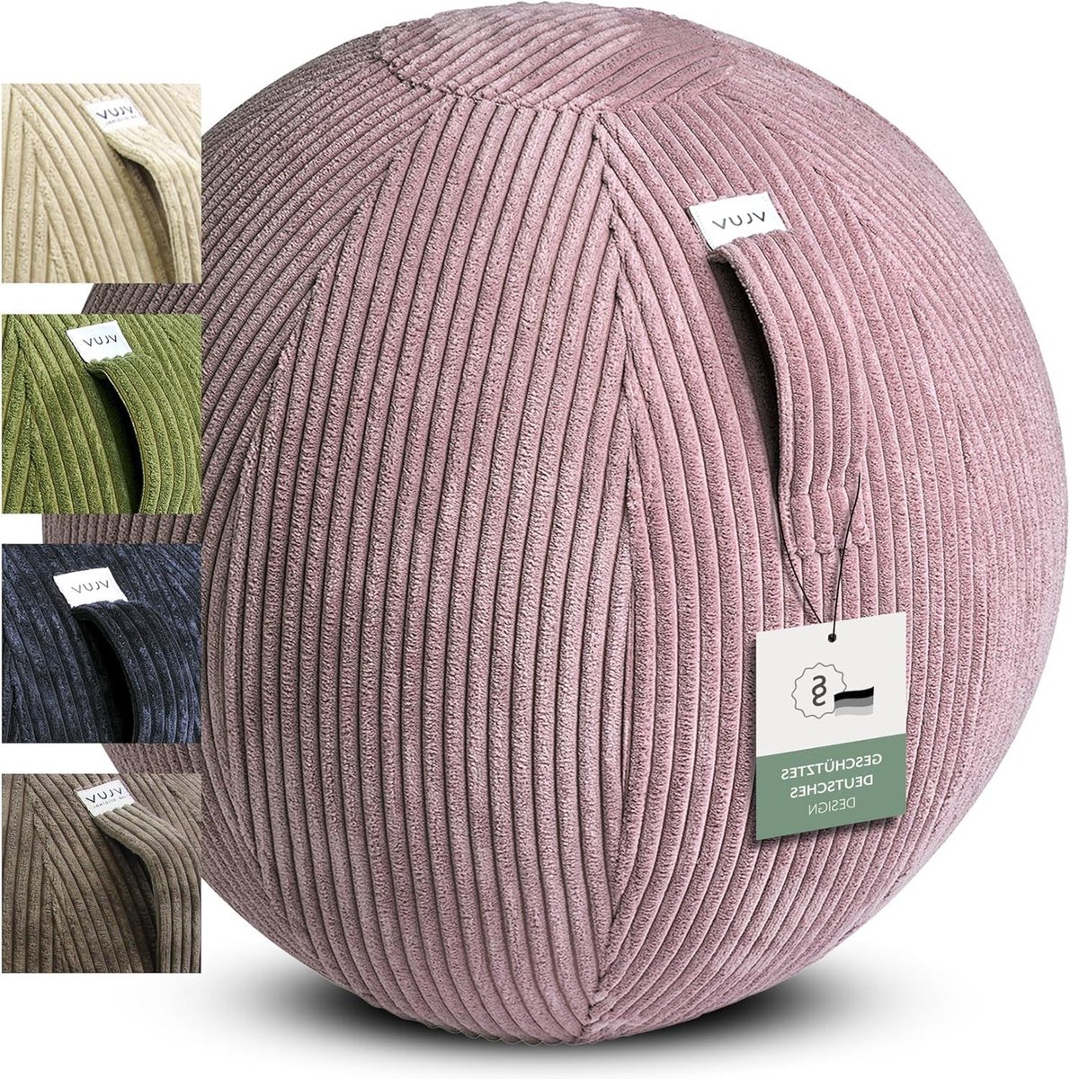 Zitbal - Fitness Bal - Actieve Zithouding - Ergonomisch Gecertificeerd - 65cm - Roze