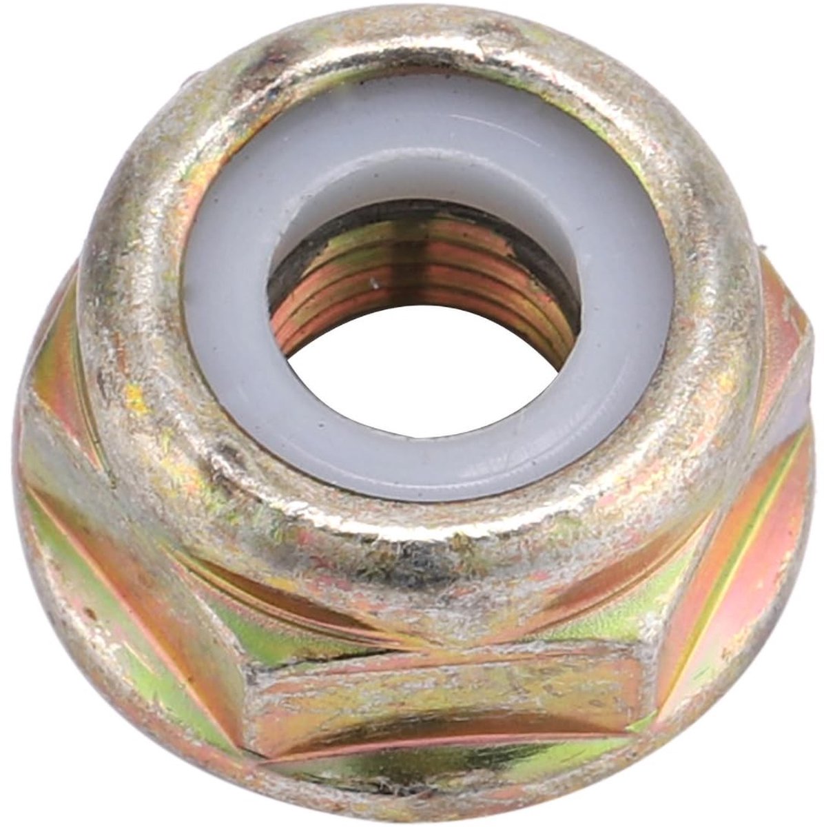 aladdien - M10x1.25 Moer - Bladmoer - Zelfremmend - Goud - Linkse Schroefdraad - Accessoires voor grastrimmer - Geschikt voor grasmaaiers