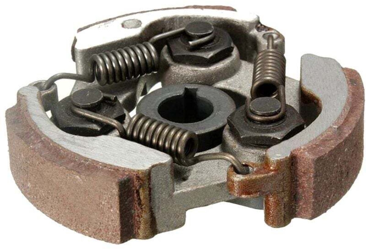 Tweetakt centrifugaalkoppeling geschikt geschikt voor 47cc/49cc motoren, gemaakt van een legering, geschikt geschikt voor minimotoren, offroadmotoren en vierwielige motorfietsen, geschikt geschikt voor 3 veren.