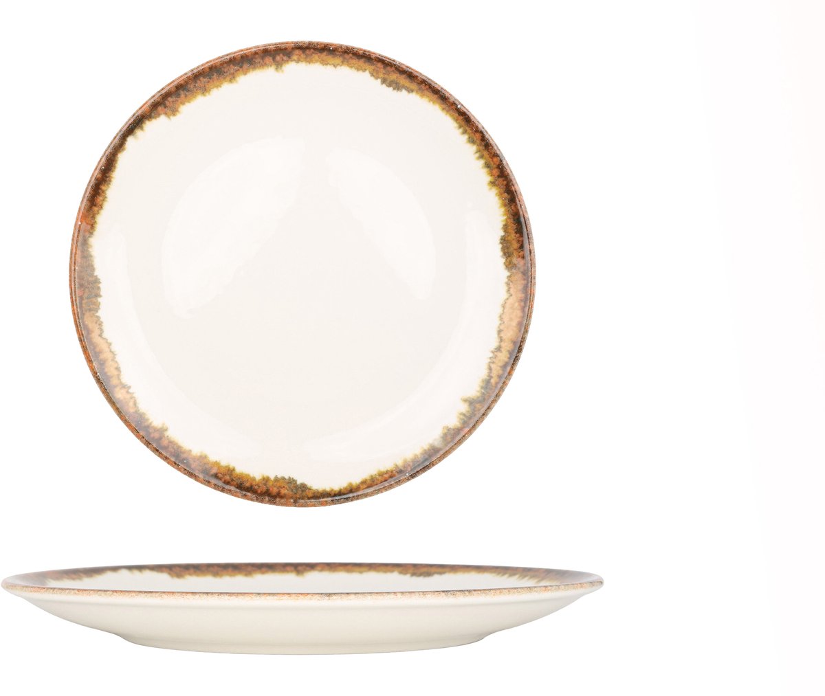 Kütahya Porselen Dinerbord - Fluer Amber - Porselein - 25 cm - set van 6