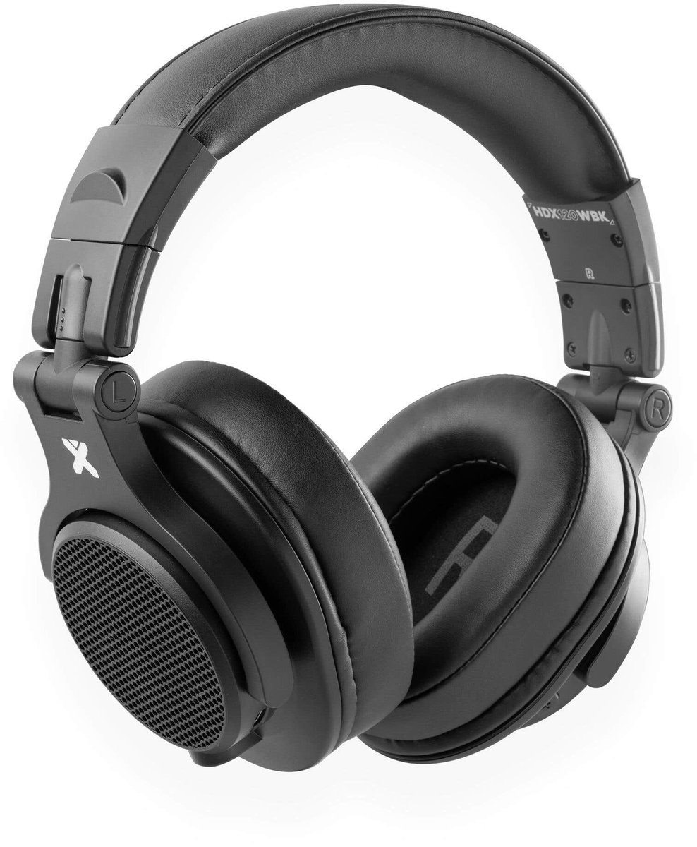 DJ koptelefoon draadloos - Vonyx HDX120WBK - Over ear koptelefoon - Headphones Bluetooth - Zwart
