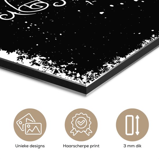 Aluminium schilderij 40x60 cm - Wanddecoratie metaal - Vintage - Tijger - Design - Metalen muurdecoratie woonkamer - Decoratie industrieel - Foto op dibond - Industriële accessoires slaapkamer