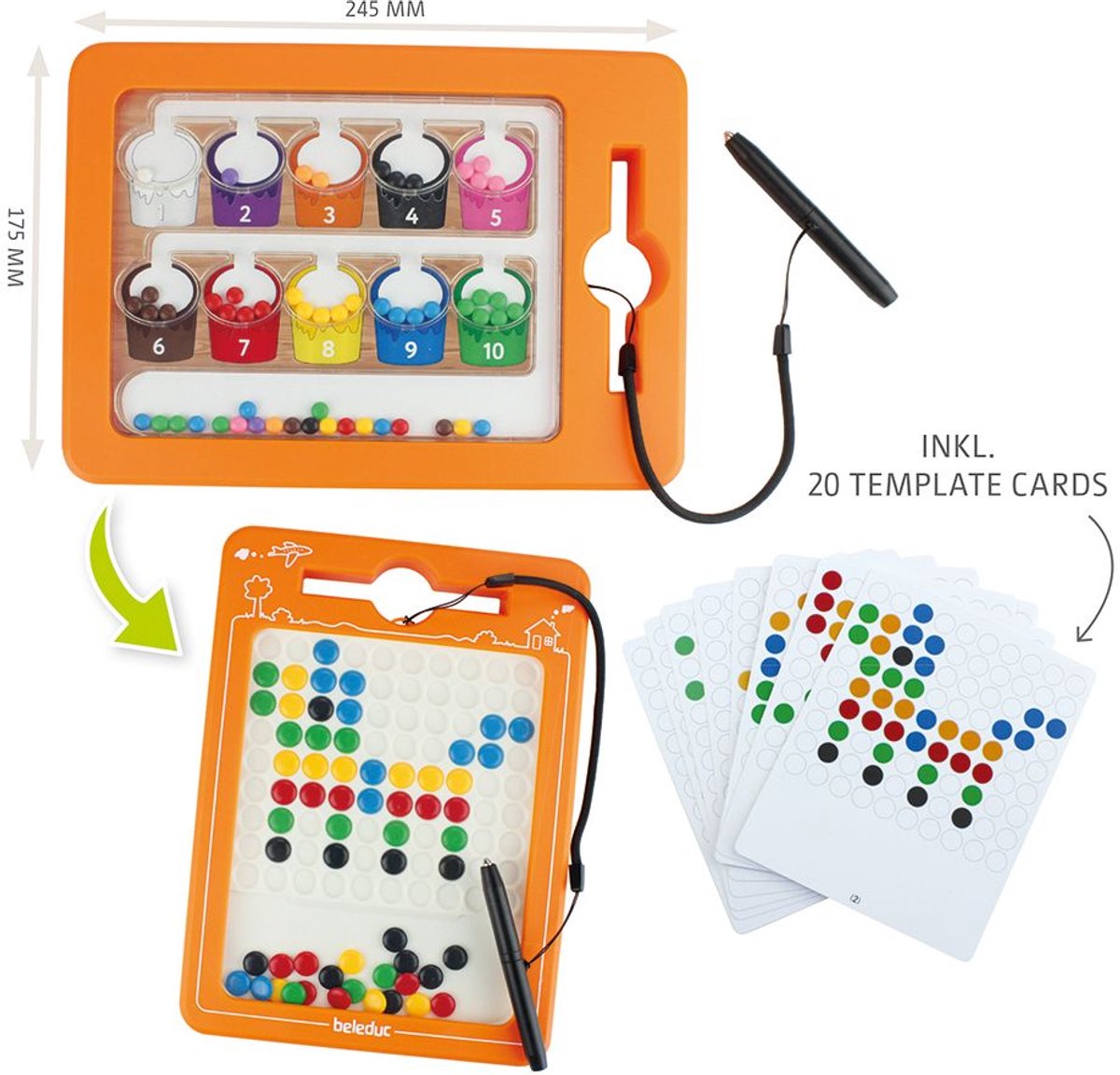 Beleduc magnetisch speelgoed set & sorteren 2-in-1 educatief.