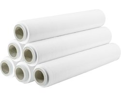 IMBALLAGGI 2000 - Stretch film white packaging, 6 rolls 160 x 30 MYx50 H cm for multifunctional packaging, extra strong packaging film - roll packaging for shipping and moving